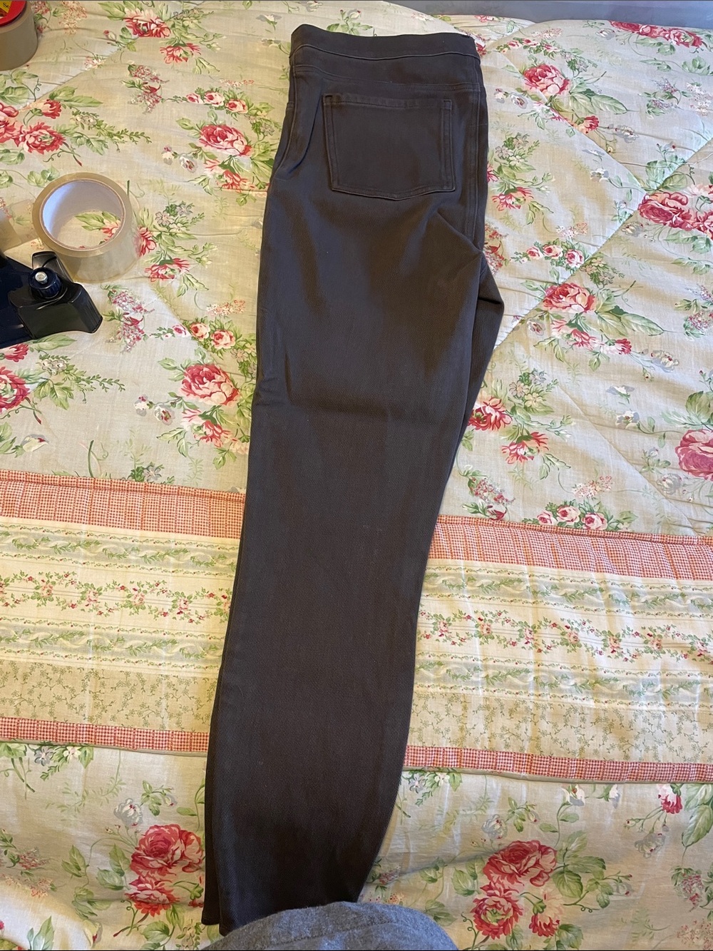 SPANX Women’s Charcoal Straight-Leg Chinos